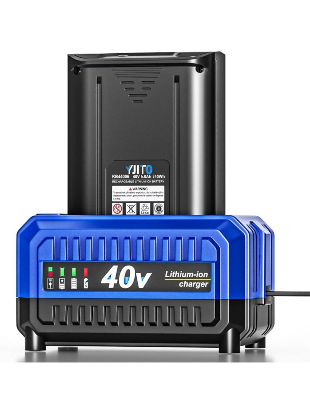 Powerful 40V 6.0Ah Battery & Charger Kit for All 40V Tools - High Capacity!